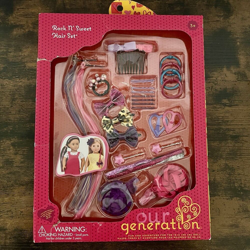 Our Generation Rock n Sweet Hair Set Doll Accessories NIB